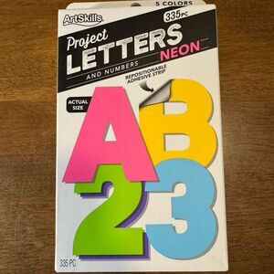 ArtSkills Neon Project Letters & Numbers Sticker Set 335pcs